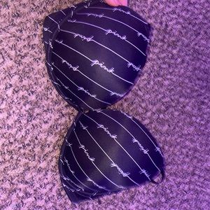 Black and white PINK wired bra